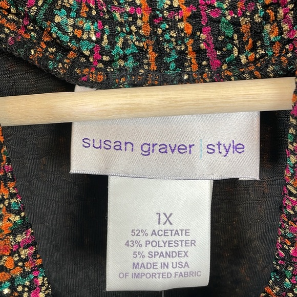 Susan Graver Womens 2 Piece Tunic Cardigan Set Stretch Cowl Neck Long Sleeve Top - Picture 10 of 10